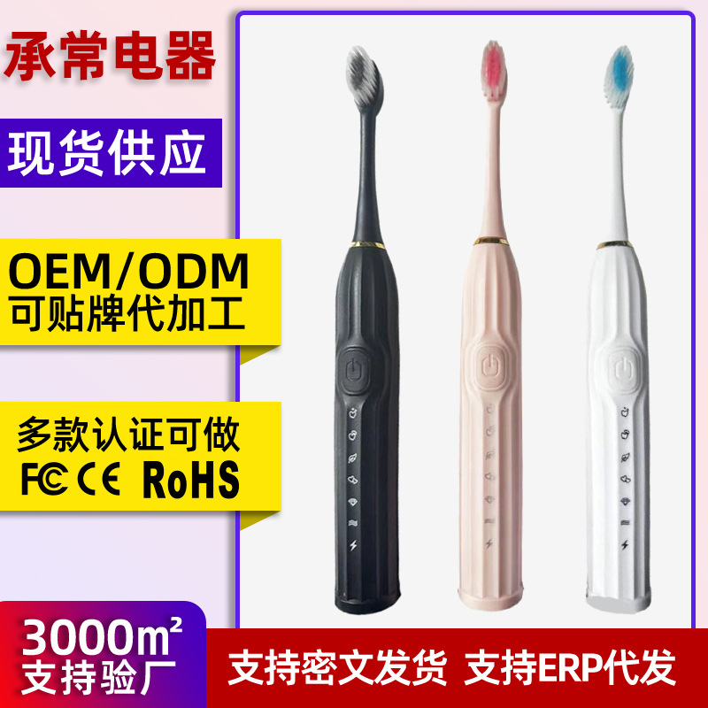 국경 간 전동 칫솔 청소 부드러운 강모 브러시 USB 충전 커플 방수 초음파 전동 칫솔 도매 스마트