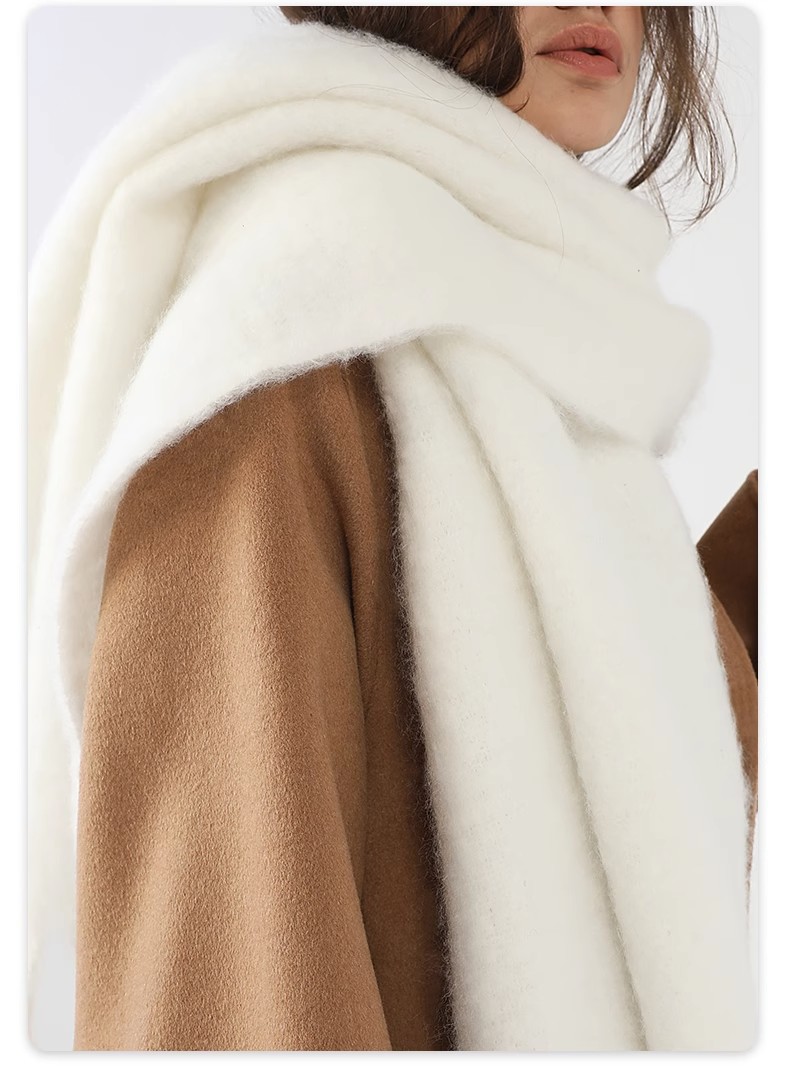 Mohair de couleur unie pour filles 2023 automne et hiver nouvelle version coréenne polyvalente étudiant i mitation cachemire châle chaud_voghion.com