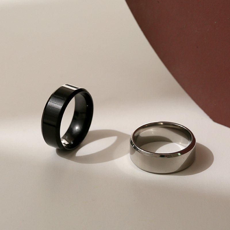 Rings Classification 1 Piece Quantity Fashion Solid Color Stainless Steel Polishing Unisex Rings