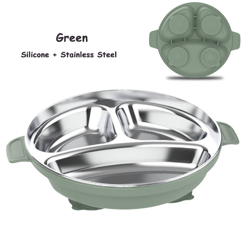 올리브 그린/더블 이어 플레이트+스테인리스 스틸 라이너