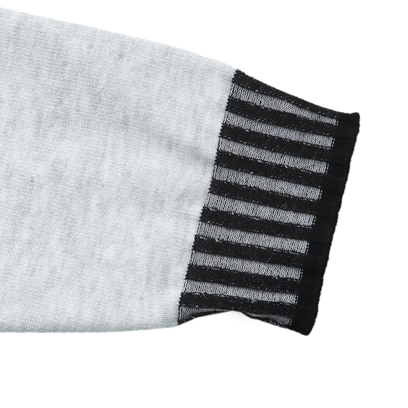 Women’s Striped Knit Sweater Dress – Casual Long Sleeve Mock Neck Tunic (Contrast Color Block, A-Line Fit, Soft Polyester Blend)_voghion.com