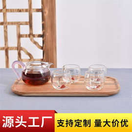 木质托盘长方形家用实木餐盘酒店商用水果点心托盘早餐糕点盘