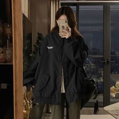 美式飞行员夹克女薄款棒球服外套春秋季宽松休闲时尚潮流情侣款