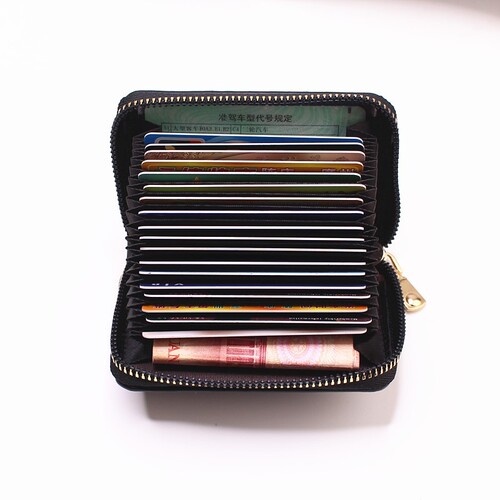 New card holder coin purse women's compact large capacity multi-card slot card holder ultra-thin simple solid color men's driver's license