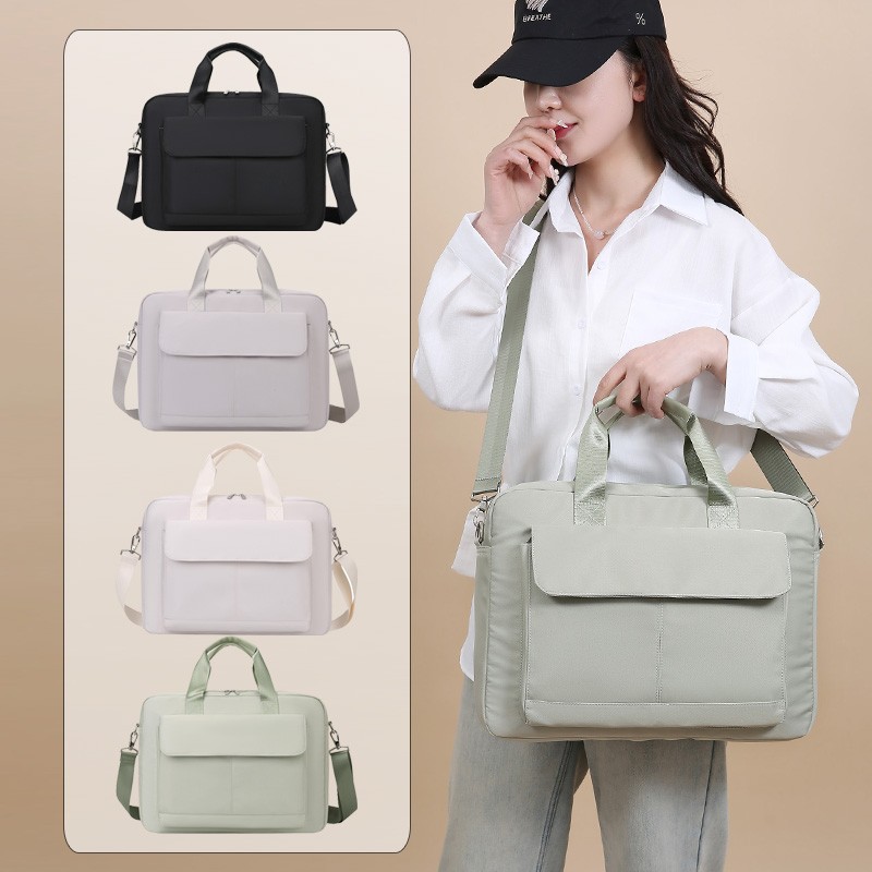 Bolsa de computadora portátil transfronteriza 15.6 pulgadas bolso de computadora de gran capacidad bolso de impresión de logotipo de negocios para hombres y mujeres