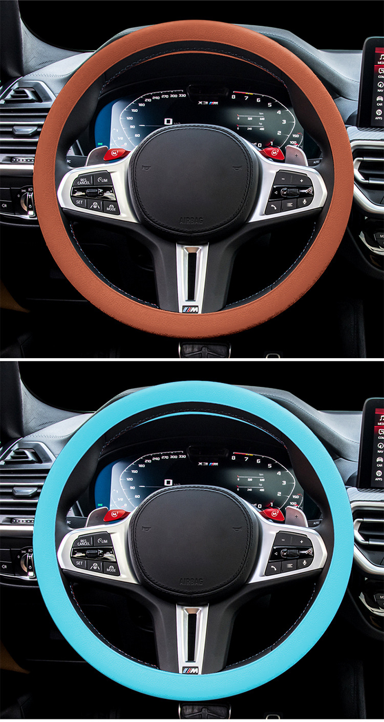 Silicone car steering wheel cover four seasons universal ice ultra-thin non-slip men's and women's personalized car washing handle silicone cover