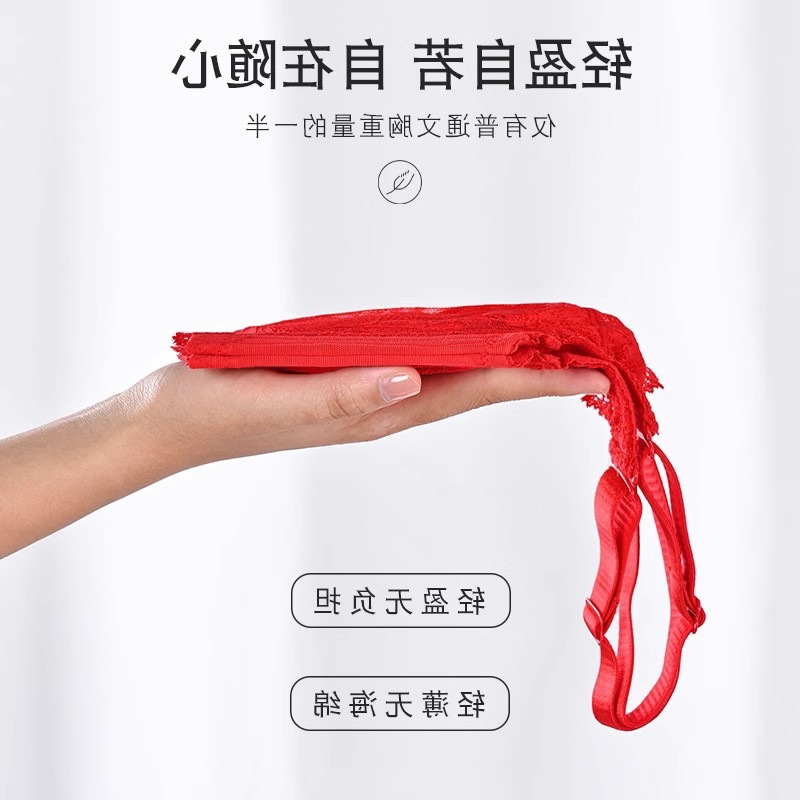 Ropa interior roja calzoncillos en el año de la vida, mujeres delgadas, encajes de gran tamaño, antiprotuberancias, pecho grande y sujetador pequeño