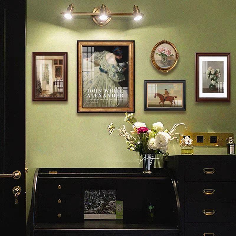 French Retro Living Room Decorative Painting Sofa Background Wall Light Luxury Hanging Painting American Niche Art High-end Combination Mural French Retro Living Room Decorative Painting Sofa Background Wall Light Luxury Hanging Painting American Niche Art High-end Combination Mural