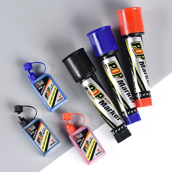 POP Pen Poster Advertising Pen Mark Pen Can Add Ink Single Refill Liquid Color Big Head Marker