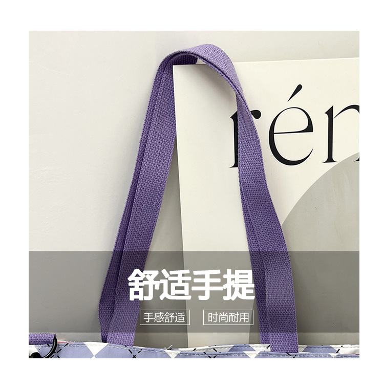 New nylon large-capacity hand-held student storage bag, cute cartoon outdoor bento bag, high appearance level single-shoulder women's bag undefined