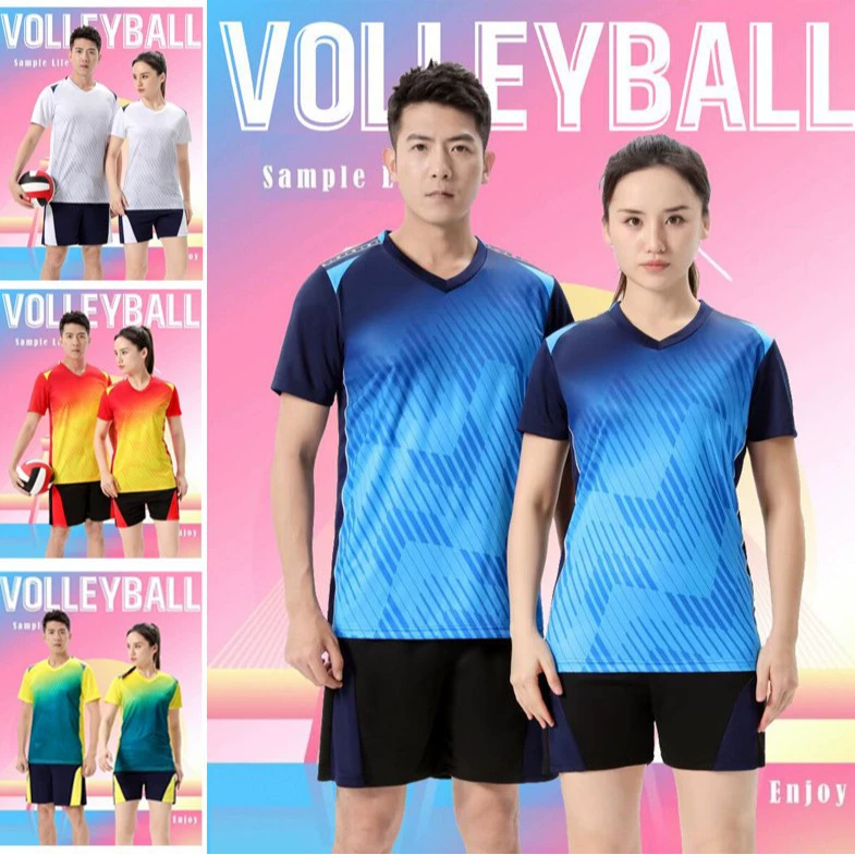 Новый стильный воздушный волейбольный костюм для мужчин и женщин, пляжные соревнования, профессиональная волейбольная майка, быстросохнущая дышащая спортивная тренировочная командная форма
