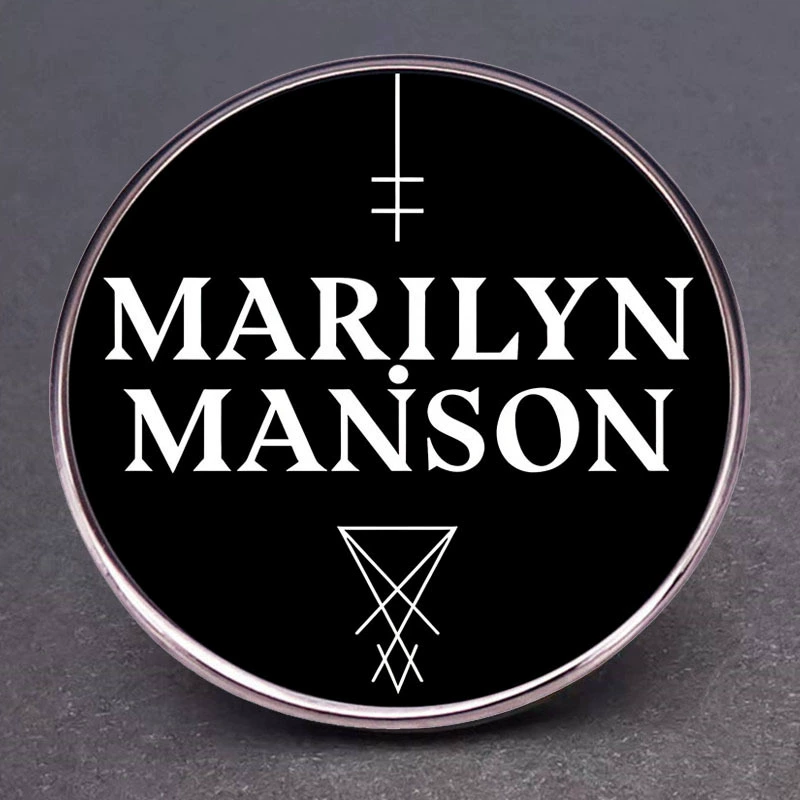 Брошь Marilyn Manson, значок рок-группы, металлический сплав