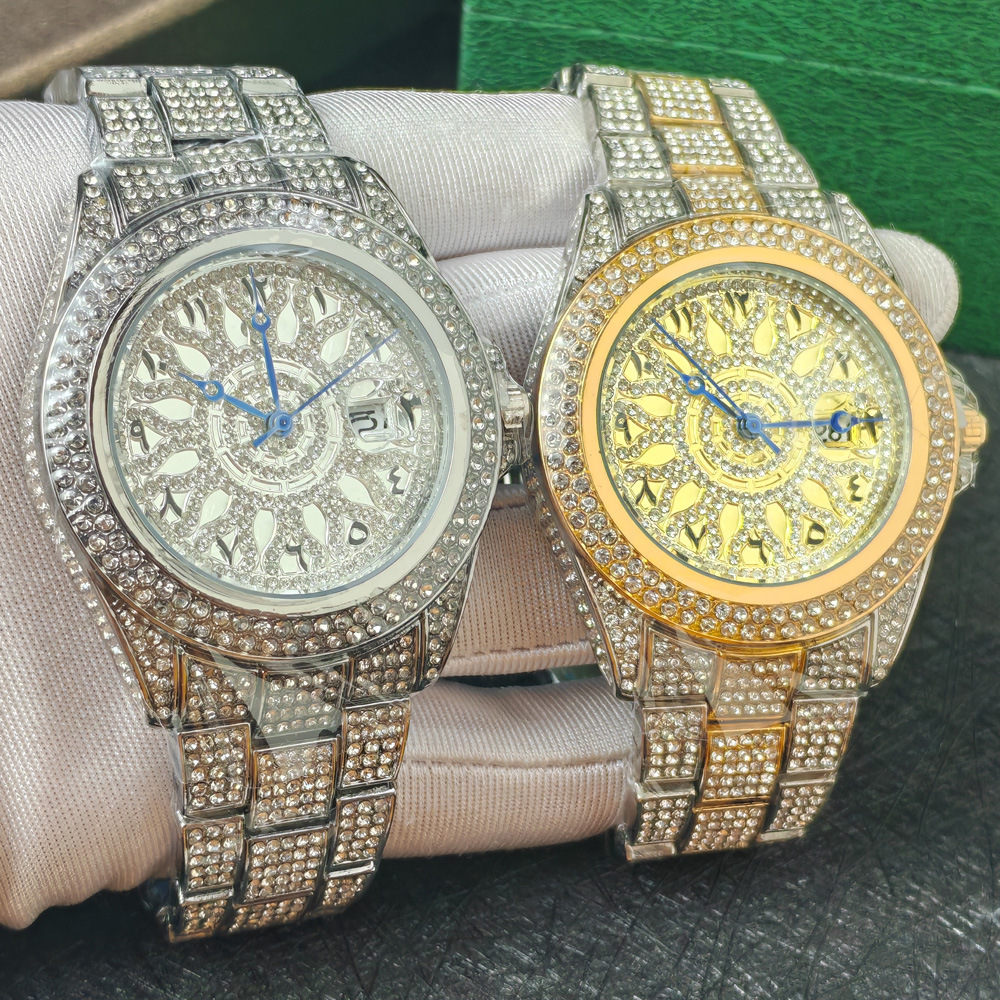Luxury Hip-Hop Watch Export Hot-Selling Fashion Watch Business Full Diamond Quartz Watch Men's Watch Hiphop