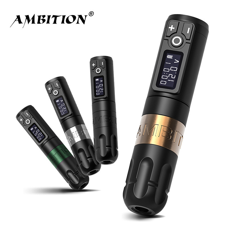 Ambition Soldier Wireless Tattoo Pen Lithium Battery Pen Tattoo Motor Machine Portable Charging Tattoo Machine Free Shipping
