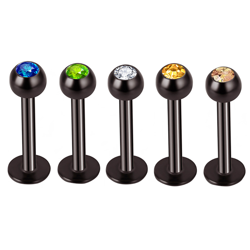 5 Sets Acrylic Star Lip Nail Ear Bone Nail T-Shaped Eyebrow Nail Nose Piercing Jewelry Stainless Steel Inner Outer Teeth detail image 20