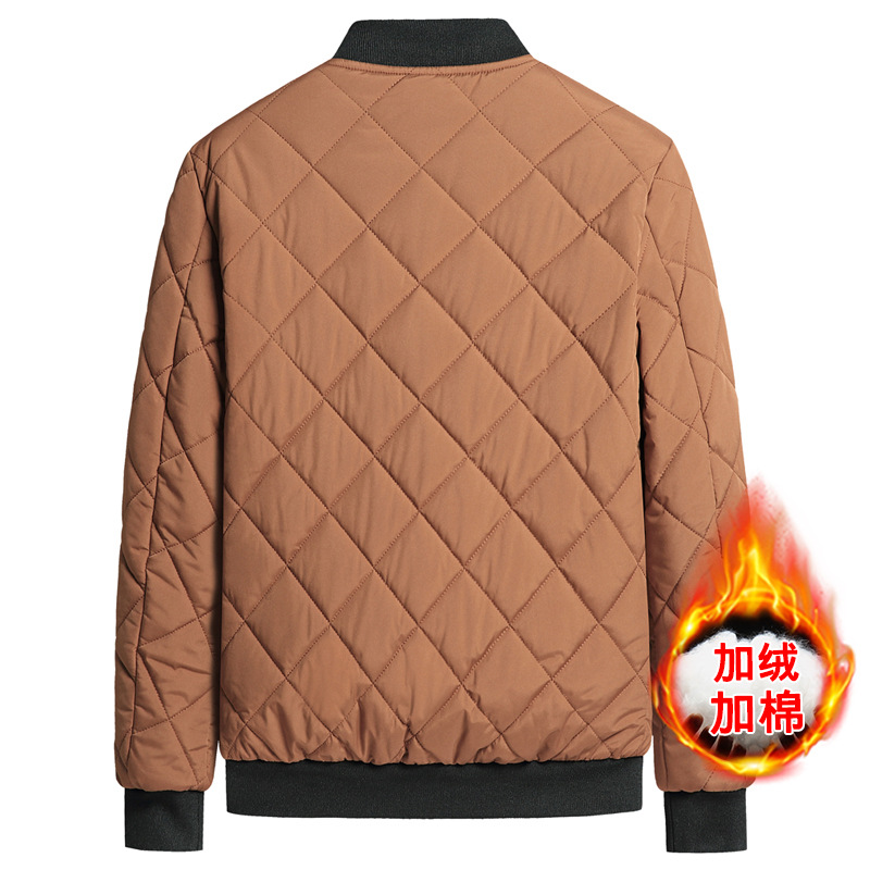 Transfronterizos de alta calidad de terciopelo de algodón cálido chaqueta de hombre cuello de béisbol de color sólido chaqueta grande suelta chaqueta de hombre