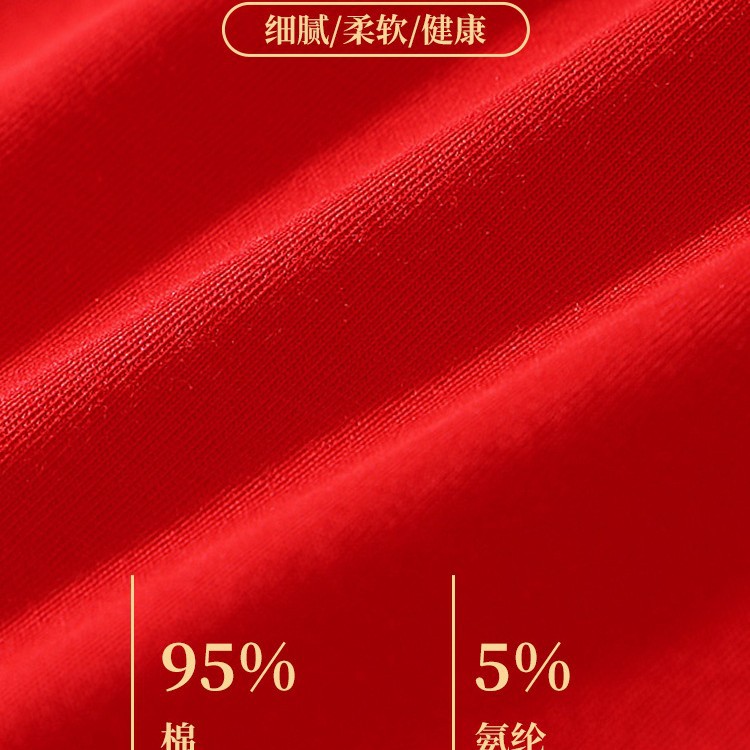 Ropa interior antibacteriana para hombre 10A, calzoncillos bóxer de algodón puro para el año de nacimiento, ropa interior roja transpirable para bodas para hombre image 6
