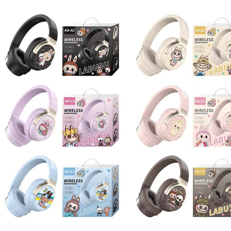 Comercio exterior nuevos auriculares inalámbricos bluetooth KA-A2 niños estudiantes creativos lindos auriculares inalámbricos de dibujos animados