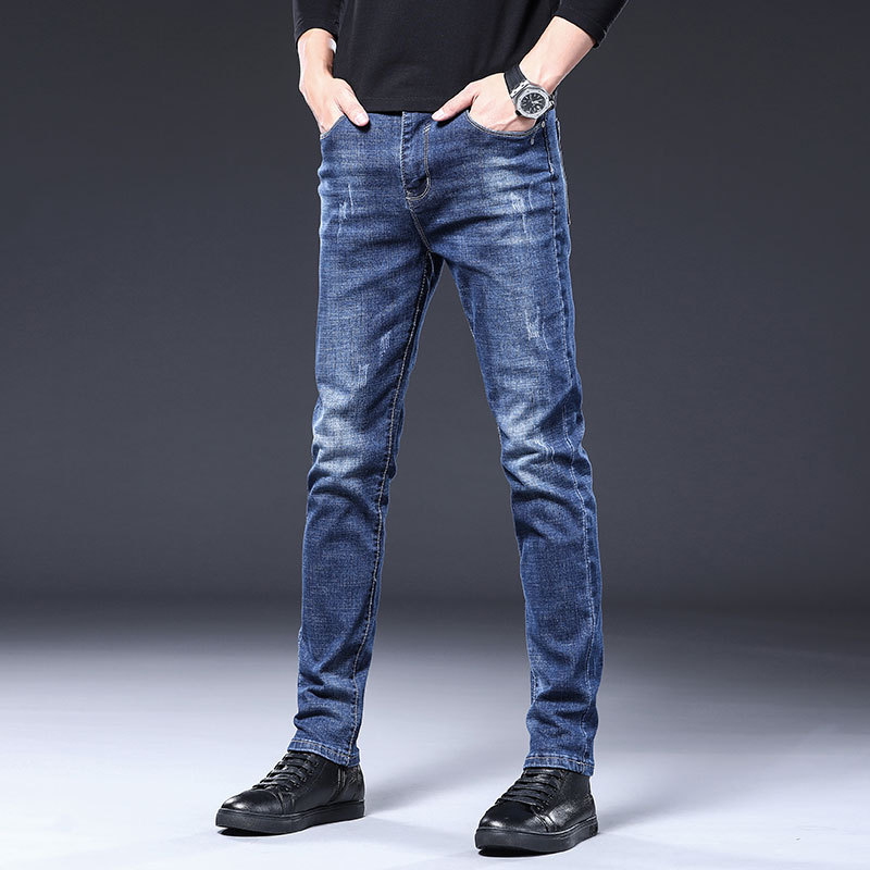Dropshipping 2025 New Summer Jeans Men's Slim Stretch Pants New Men's Casual Pants