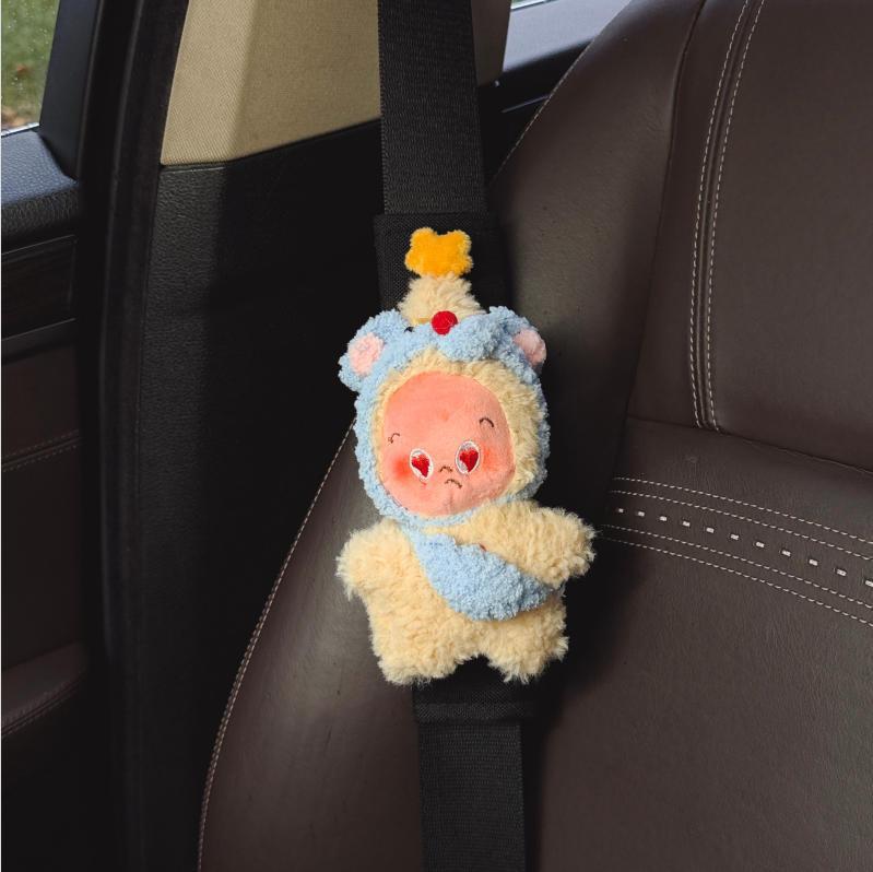 Car seatbelt shoulder pads, cute decorative covers, soft and extended, a pair for couples, car protection