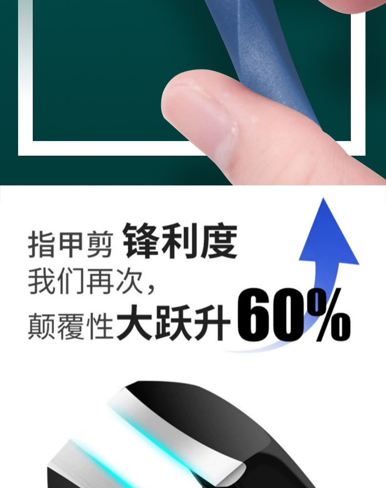 Large opening nail clipper set, anti-splash large nail clipper, single nail clipper, specially designed for elderly with thick and hard nails