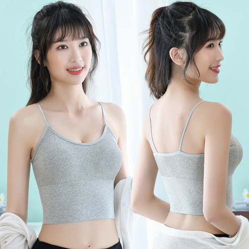 Kakamei back vest women's outer wear with padded tops to wrap breasts and base net red summer tube top with small suspenders and breathable inner