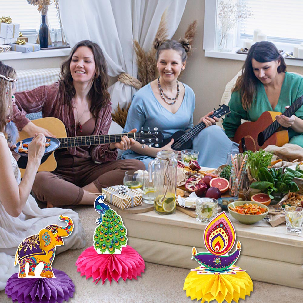 Nueva decoración de fiesta de Diwali decoración de panal decoración de fiesta india decoración de mesas decoración de panal