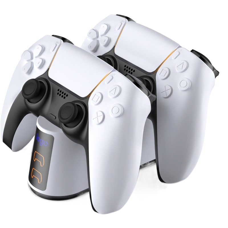 Base de carga con luz RGB de colores para el control de PS5 Slim Pro, base de carga rápida dual, accesorio periférico para juegos.