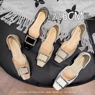 ������6cm��ʽ��Ƥ���ۚ��|�߸���ЬŮ2025�¿�^�пՕr�b��Ь