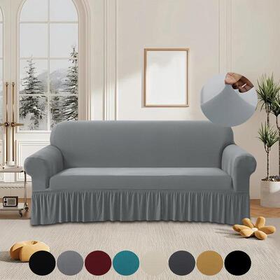 Solid Color Sofa Cover Stretch Sofa Cover 1 Count Dustproof|ms