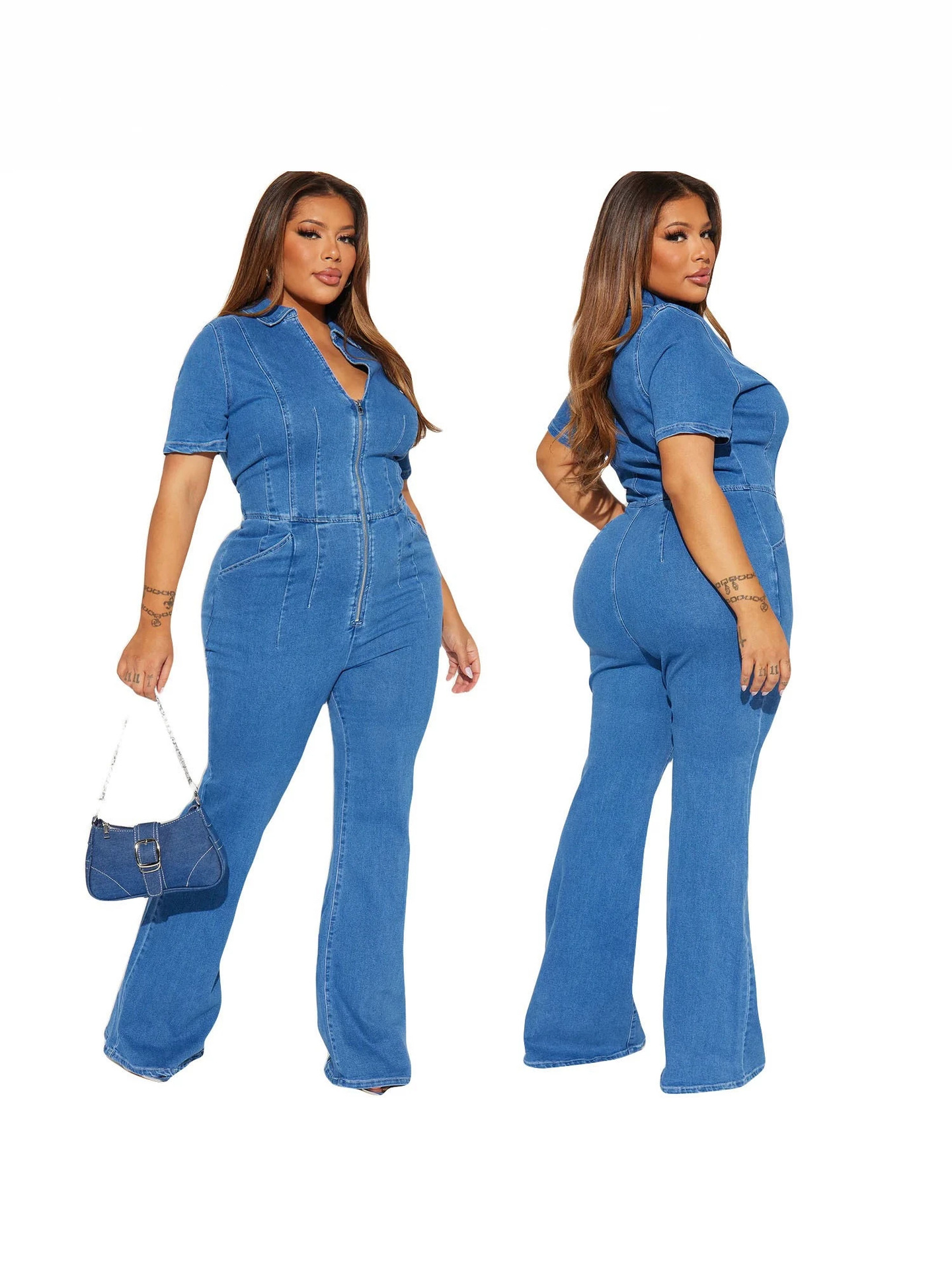 Amazon transfronterizo estilo europeo y americano de moda delgada inins red con el mismo jeans de moda sexy