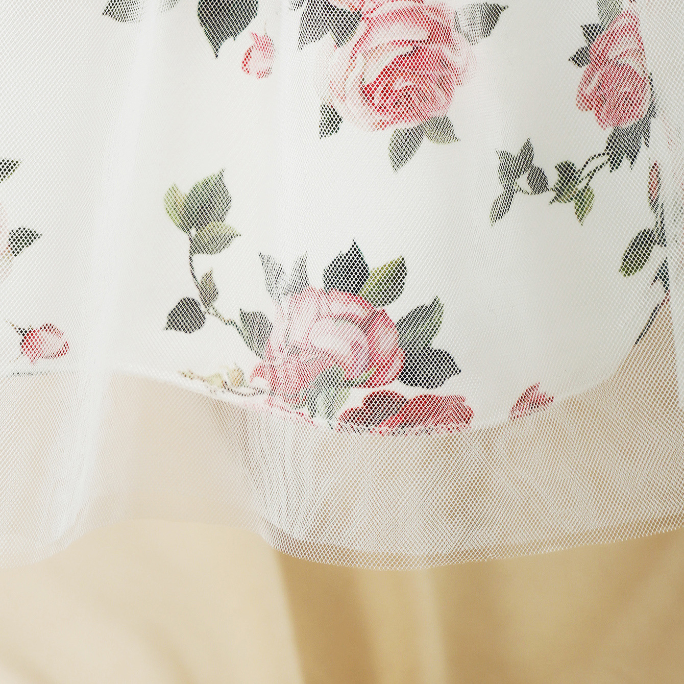 Romántico de manga de vuelo Flor de manga corta costura vestido de malla vestido de princesa vestido de hadas versátil fiesta de cumpleaños