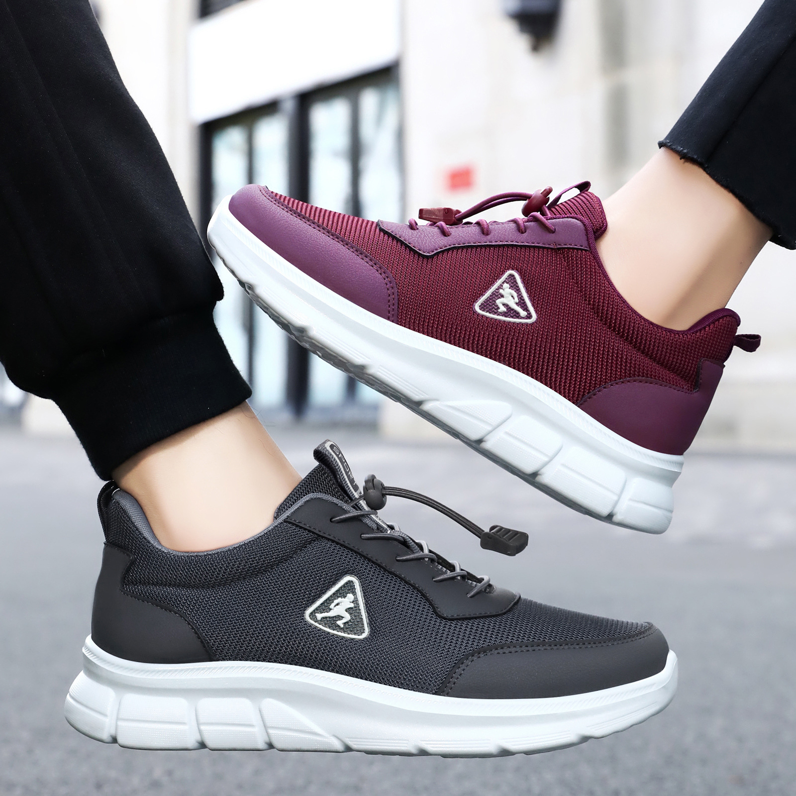 Zapatos para hombres, zapatos casuales de poliuretano, zapatos para hombres, zapatos para padres al aire libre, zapatos simples transpirables