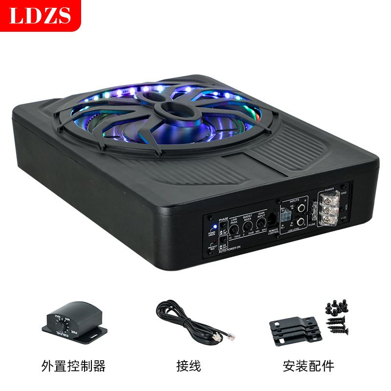 メーカー卸売カーオーディオ改造スパイダーライトモデル 10inch ハイパワーアクティブカー超薄型サブウーファー|undefined