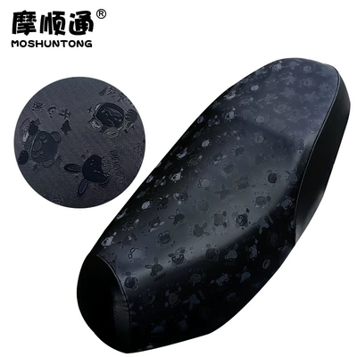 Rainproof Seat Cover, Electric car cushion - curved-black-cartoon-pattern-xl-code-black