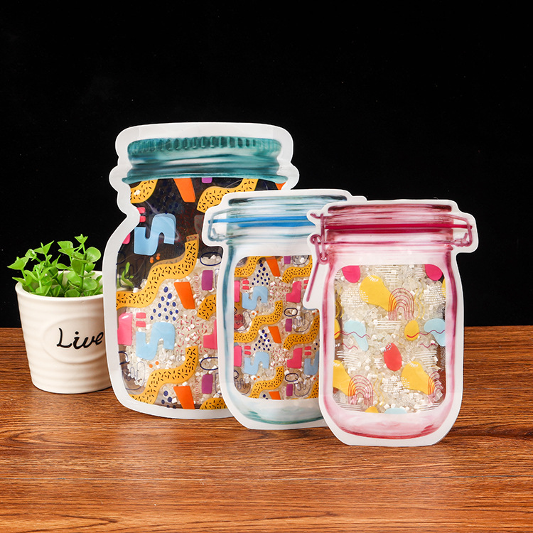 定制彩印零食自立袋复合密封瓶装零食饼干干果包装袋饰品袋饰品袋