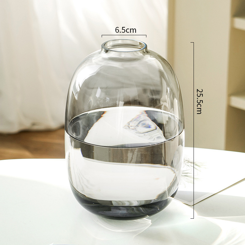 Florero de vidrio creativo para decoración de oficina y hogar