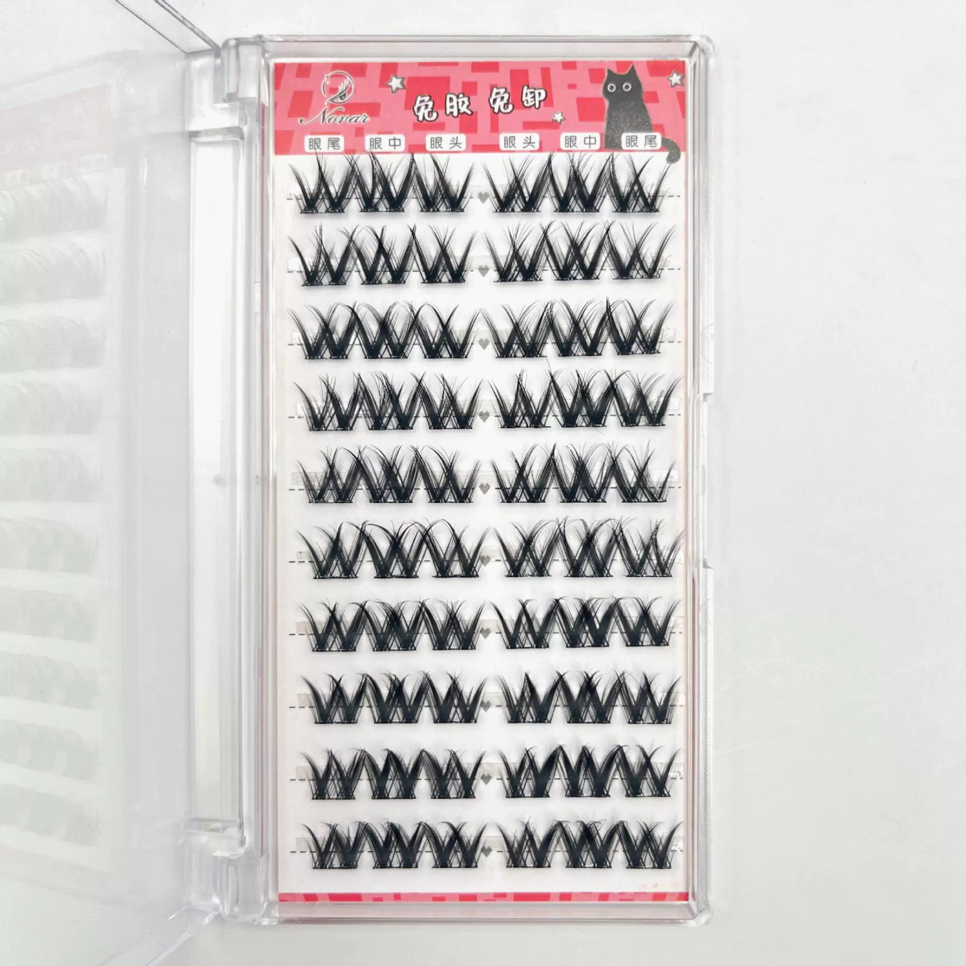 Dense curling false eyelashes, European style
