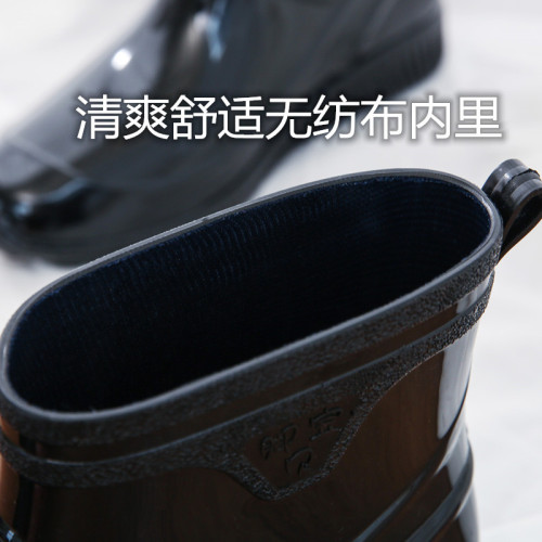 Fashionable men's short-tube rain boots, men's rain boots, men's water shoes, rubber shoes, kitchen work shoes, water boots, fishing car wash shoes, overshoes