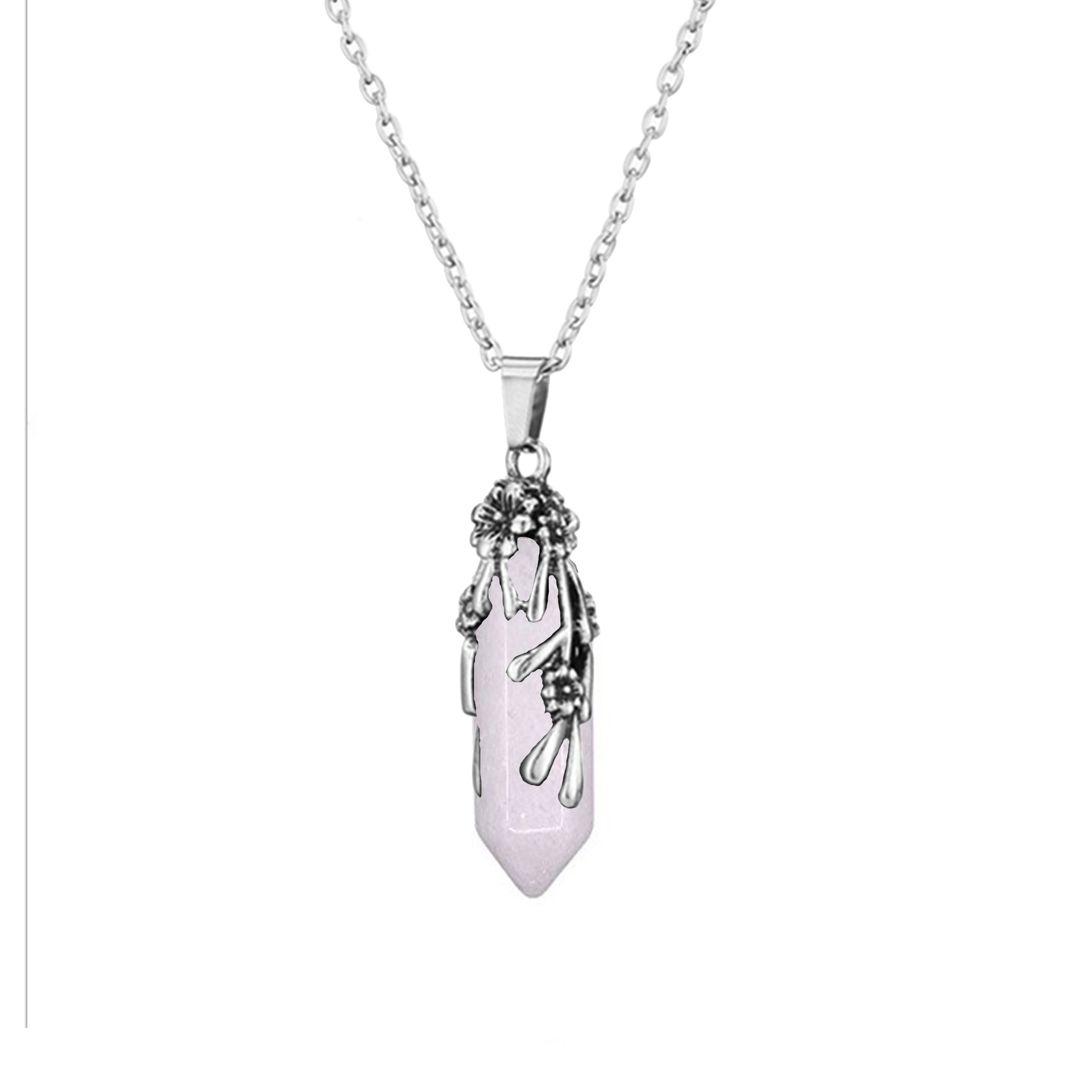 Holiday, Daily Occasion Casual Simple Style Geometric Flower Natural Stone Crystal Iron Wholesale Pendant Necklace