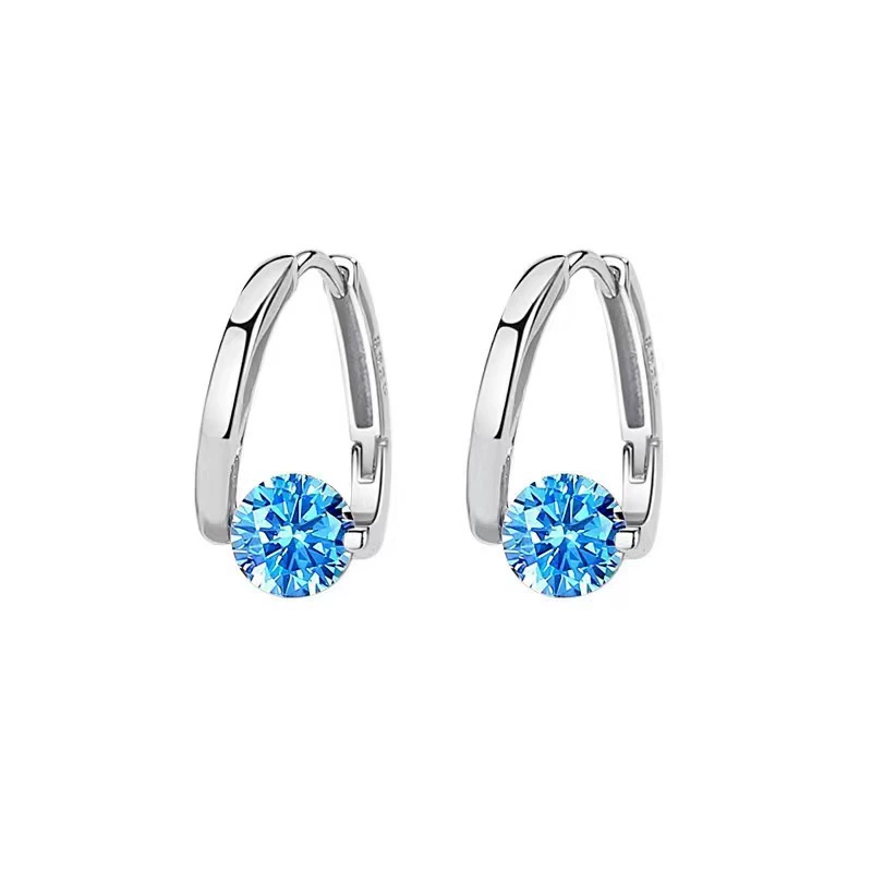Earrings Korean Style, Micro-Set CZ Stone, Simple Elegant Small Design