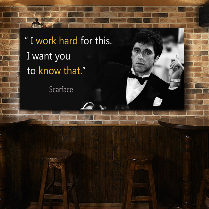 Famous movie characters slogans canvas painting mural poster wall art bedroom living room modern decoration 3