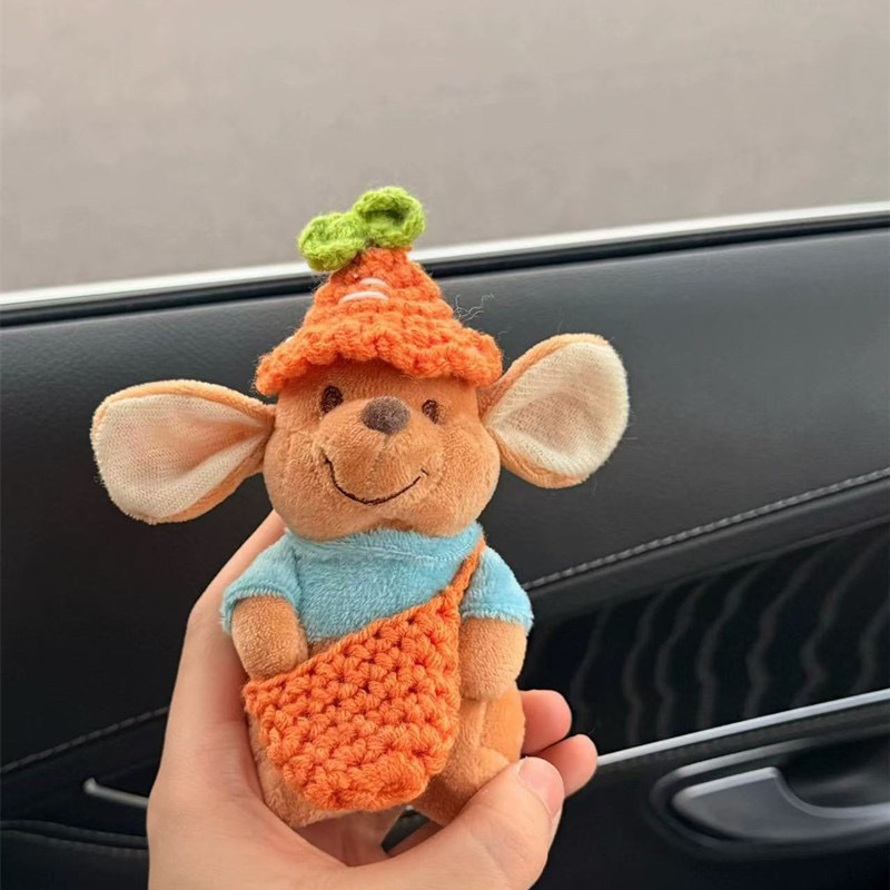 Recuerdos Chef Xiaodou Kangaroo De pie Muñeca de felpa Colgante Muñeca linda Regalo para niña Llavero de coche