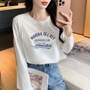 Real shot all-match spring new long sleeve nursing T-shirt postpartum hot mom cotton skin-friendly nursing base coat month