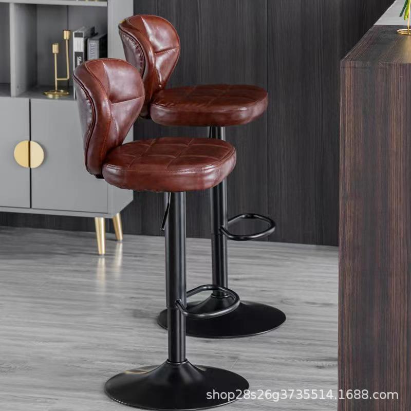Sillas de bar elevables taburetes altos sillas giratorias caseras modernas minimalistas bar bar de recepción barbería comercial