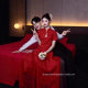 New Chinese Style National Style Young Cheongsam dress 2025 New High-end Slim-fit Red Wedding Toast Dress