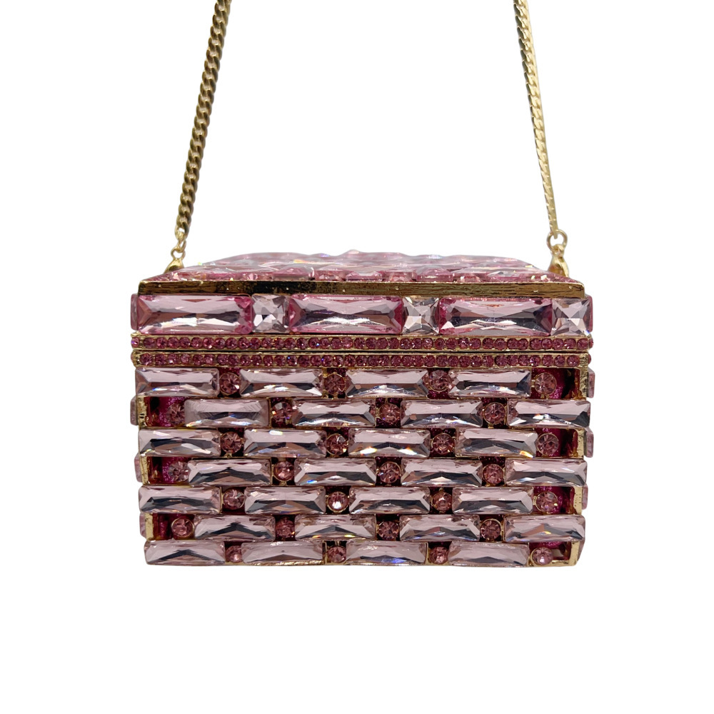 Jewelry Clutch Bag nuevo tipo de caja de joyería con diamantes bolsas de cena de banquete pequeña caja cuadrada de mano bolsas de noche de mujer