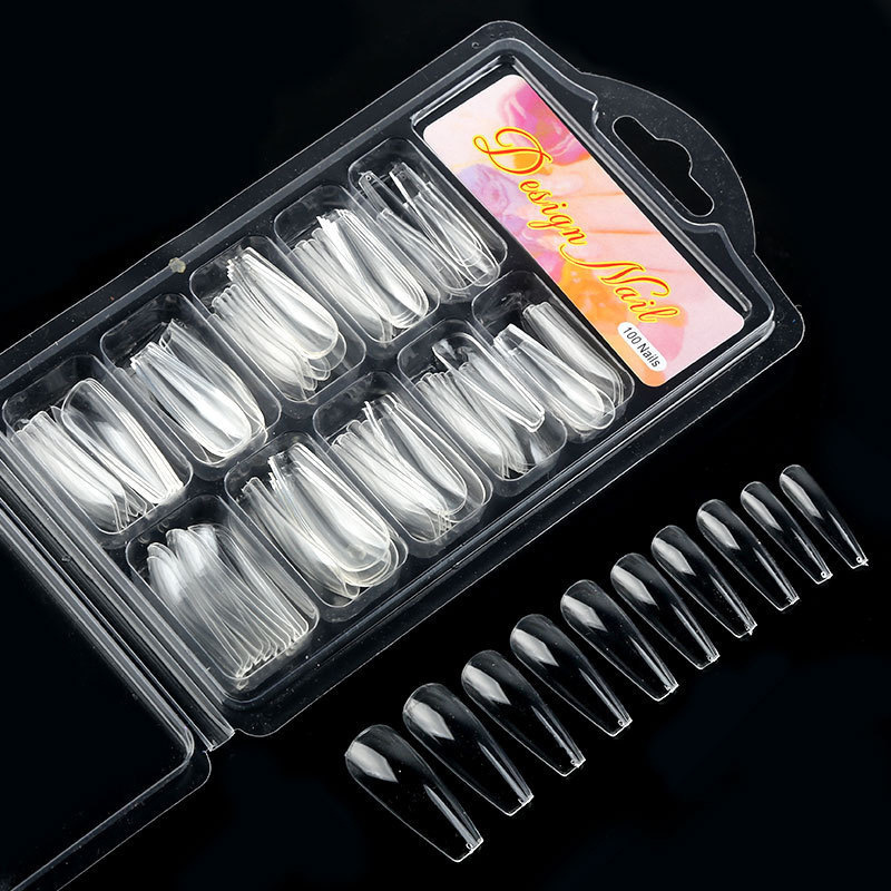 100 Pieces of Blister Box Armor Pieces, Manicure French Nail Pieces, DIY Fake Nails, Full Nail Pieces, Phototherapy Nails