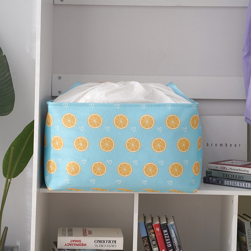 衣服床品收纳篮帆布收纳筐防尘束口帆布手提收纳篮杂物玩具储物筐