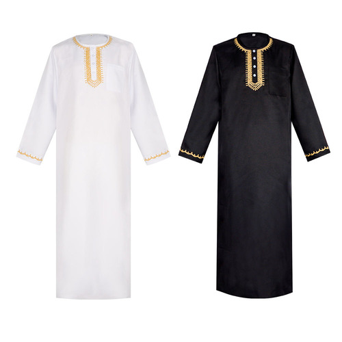 Cross-border Arabic robe Middle Eastern embroidery men's Muslim clothing Halloween cosplay party costume